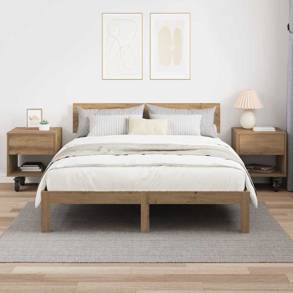 Nachtkastje 2 pcs Artisan Eiken 40,5 x 40 x 48 cm Bewerkt hout
