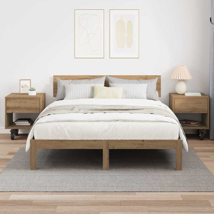 Nachtkastje 2 pcs Artisan Eiken 40,5 x 40 x 48 cm Bewerkt hout