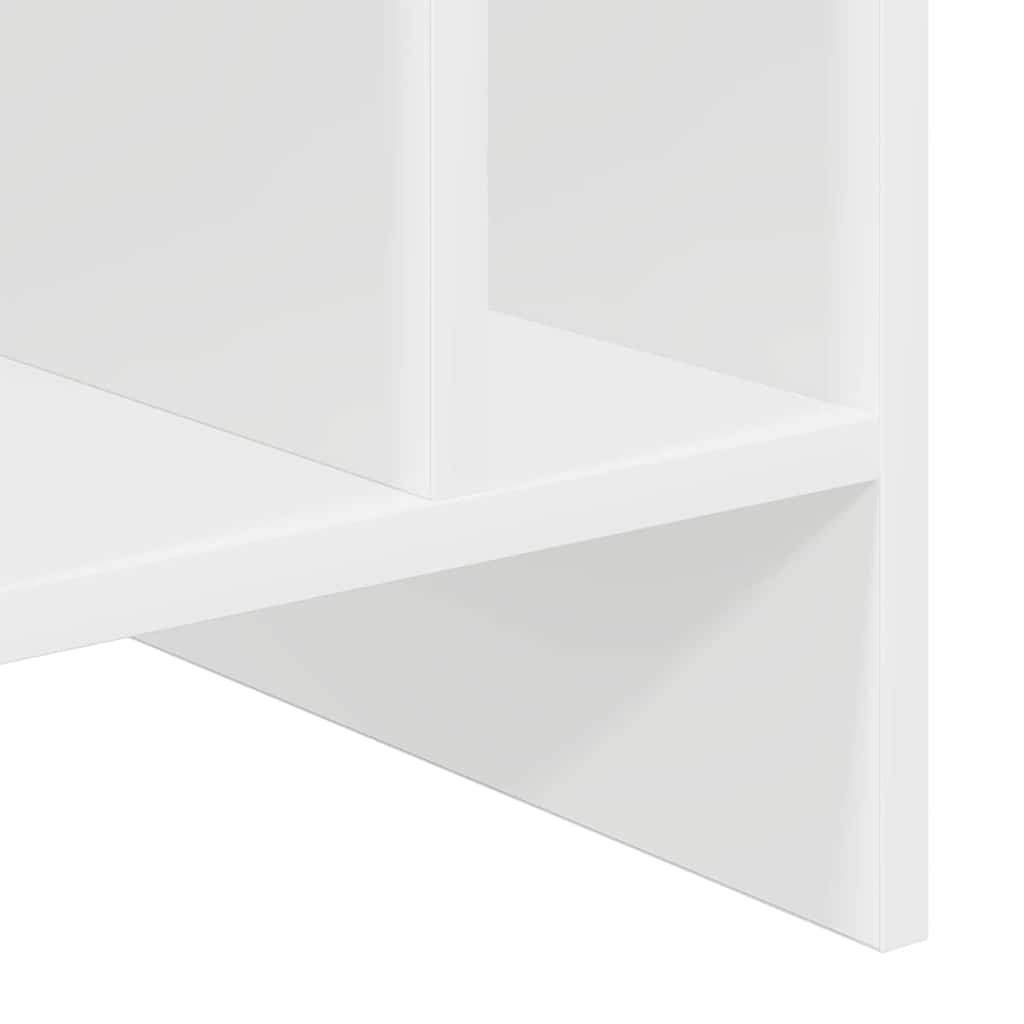 Platenkast met plank Wit 78.5 x 35 x 45 cm Bewerkt hout