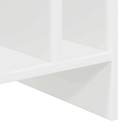Platenkast met plank Wit 78.5 x 35 x 45 cm Bewerkt hout