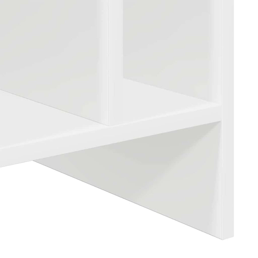 Platenkast met plank Wit 78.5 x 35 x 45 cm Bewerkt hout