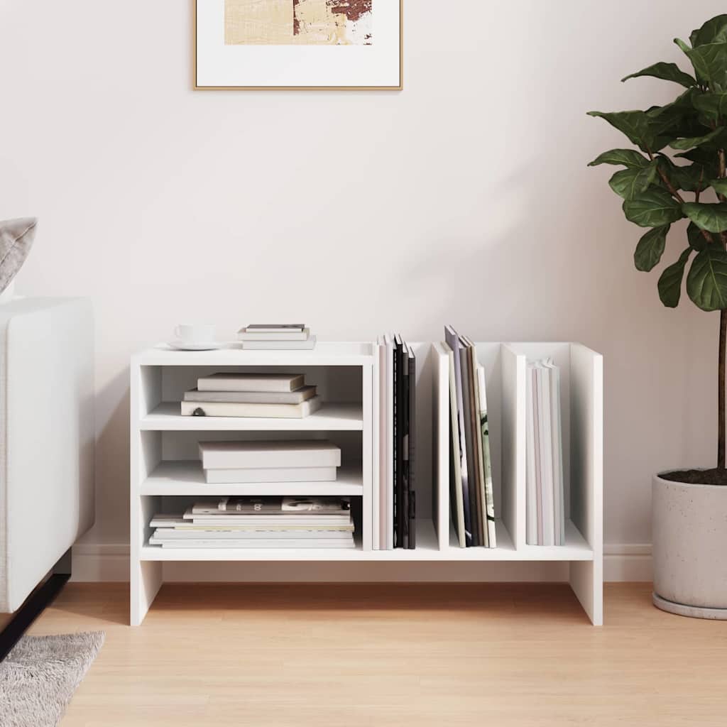 Platenkast met plank Wit 78.5 x 35 x 45 cm Bewerkt hout