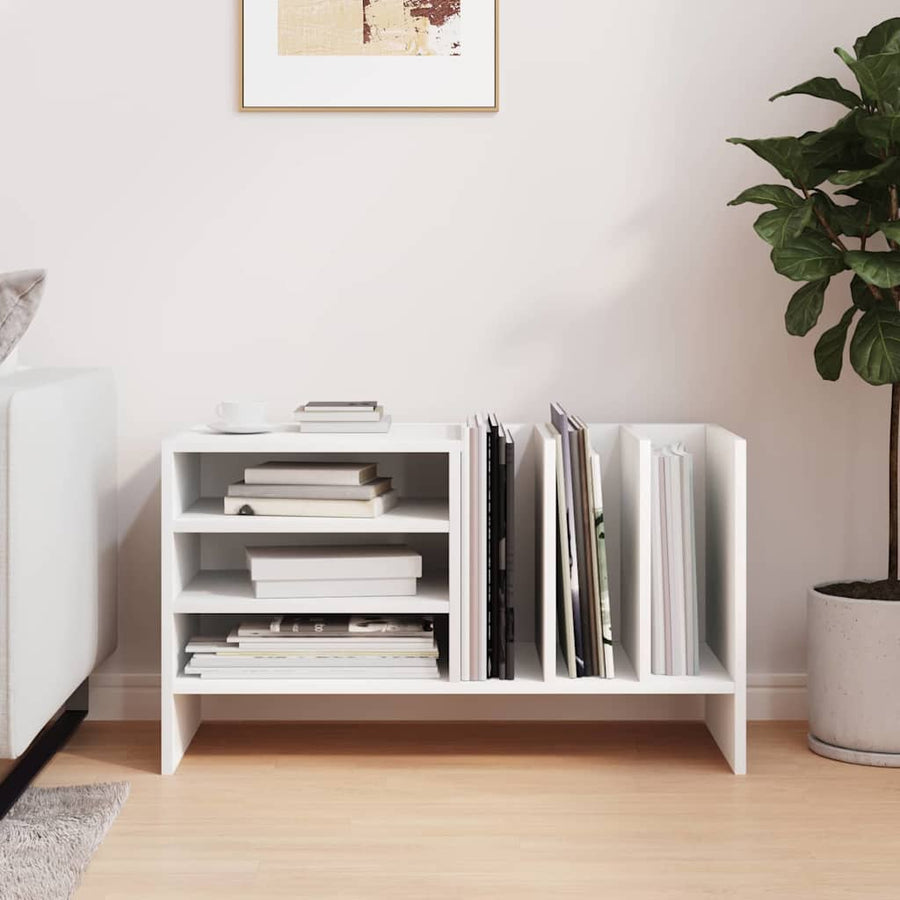 Platenkast met plank Wit 78.5 x 35 x 45 cm Bewerkt hout