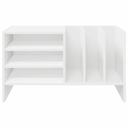 Platenkast met plank Wit 78.5 x 35 x 45 cm Bewerkt hout