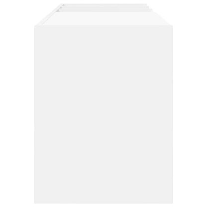 Platenkast met plank Wit 78.5 x 35 x 45 cm Bewerkt hout
