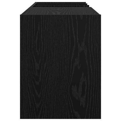 Platenkast met plank Zwart Eiken 78.5 x 35 x 45 cm Bewerkt hout