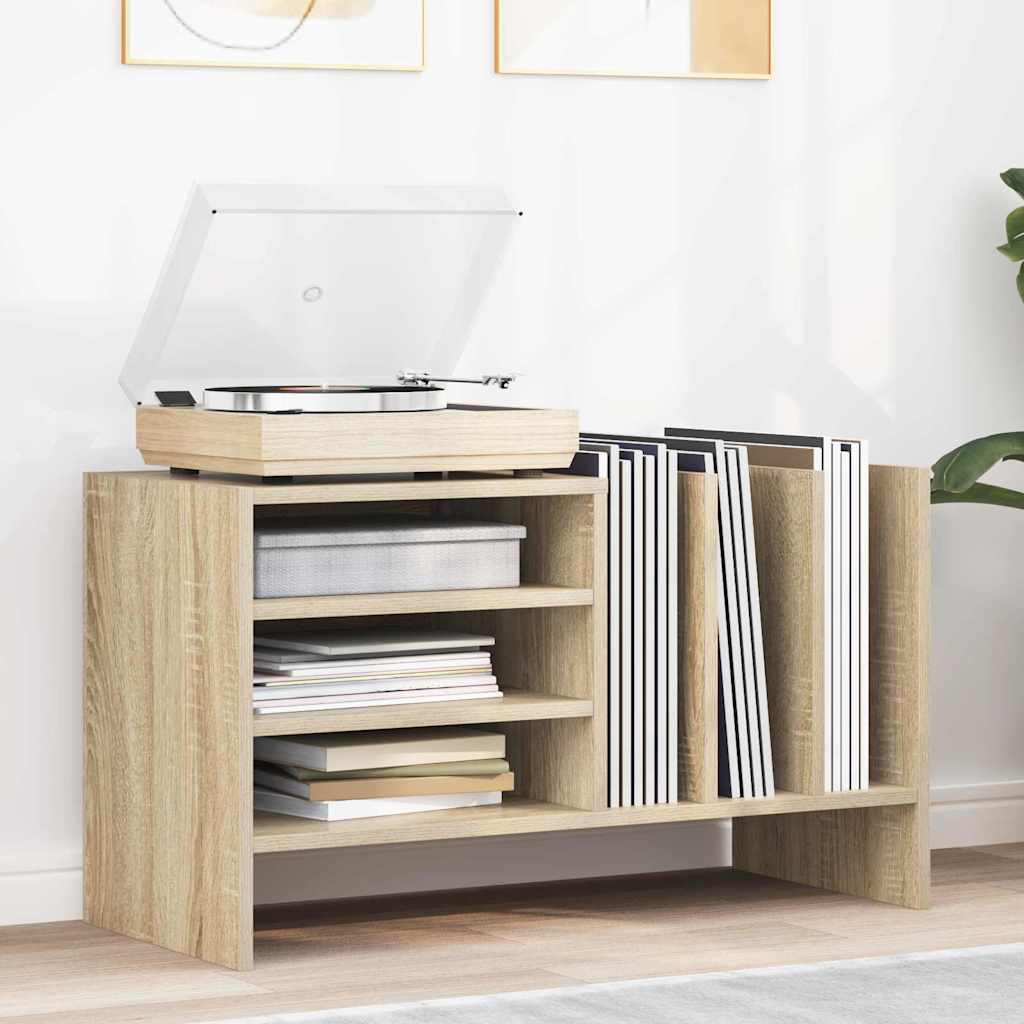Platenkast Sonoma Eiken 78.5 x 35 x 45 cm Bewerkt hout