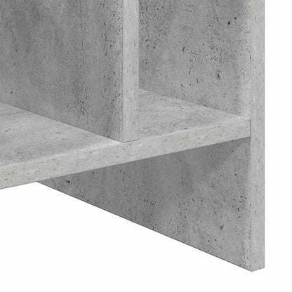 Platenkast Met Plank Beton Grijs 78.5 X 35 X 45 Cm Bewerkt Hout Betongrijs
