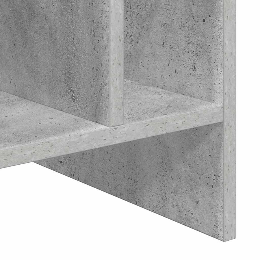 Platenkast Met Plank Beton Grijs 78.5 X 35 X 45 Cm Bewerkt Hout Betongrijs