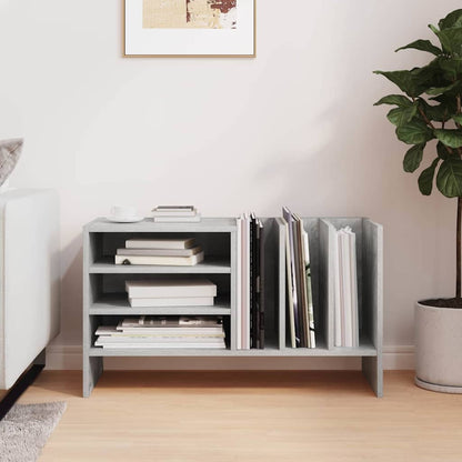 Platenkast Met Plank Beton Grijs 78.5 X 35 X 45 Cm Bewerkt Hout Betongrijs