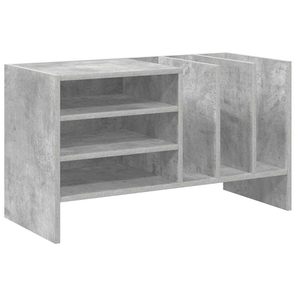 Platenkast Met Plank Beton Grijs 78.5 X 35 X 45 Cm Bewerkt Hout Betongrijs