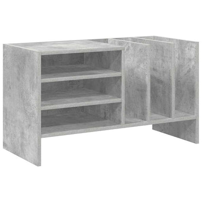 Platenkast Met Plank Beton Grijs 78.5 X 35 X 45 Cm Bewerkt Hout Betongrijs