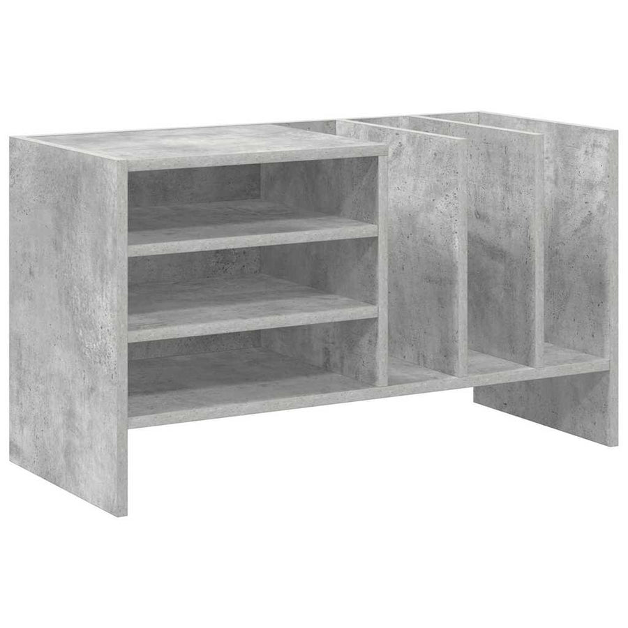 Platenkast Met Plank Beton Grijs 78.5 X 35 X 45 Cm Bewerkt Hout Betongrijs