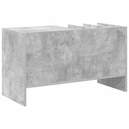 Platenkast Met Plank Beton Grijs 78.5 X 35 X 45 Cm Bewerkt Hout Betongrijs
