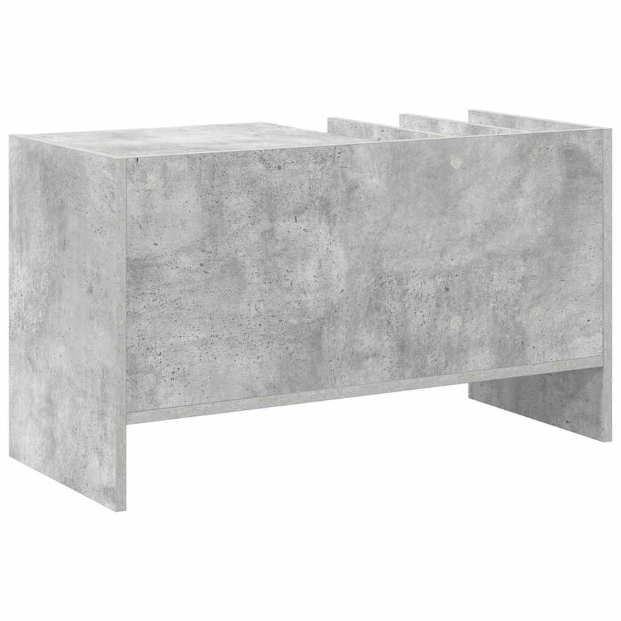 Platenkast Met Plank Beton Grijs 78.5 X 35 X 45 Cm Bewerkt Hout Betongrijs