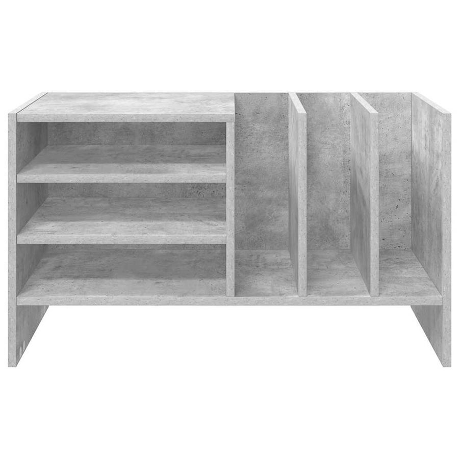Platenkast Met Plank Beton Grijs 78.5 X 35 X 45 Cm Bewerkt Hout Betongrijs