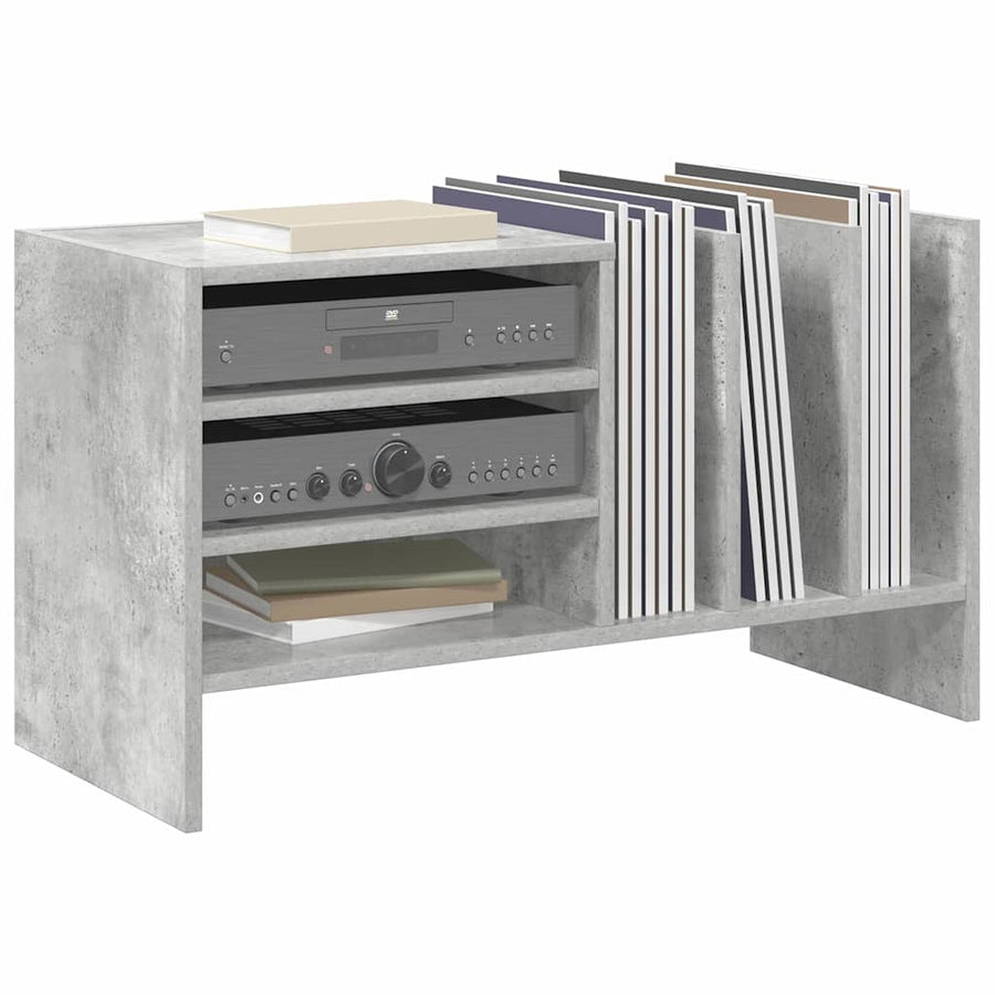 Platenkast Met Plank Beton Grijs 78.5 X 35 X 45 Cm Bewerkt Hout Betongrijs