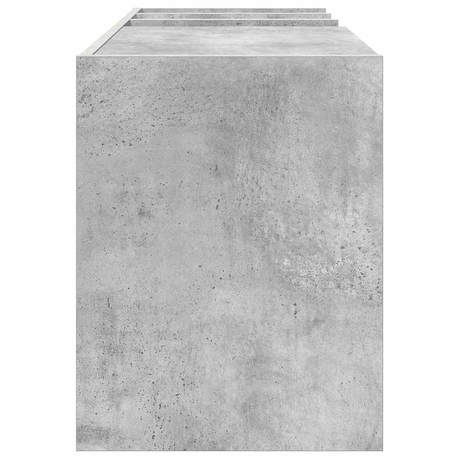 Platenkast Met Plank Beton Grijs 78.5 X 35 X 45 Cm Bewerkt Hout Betongrijs
