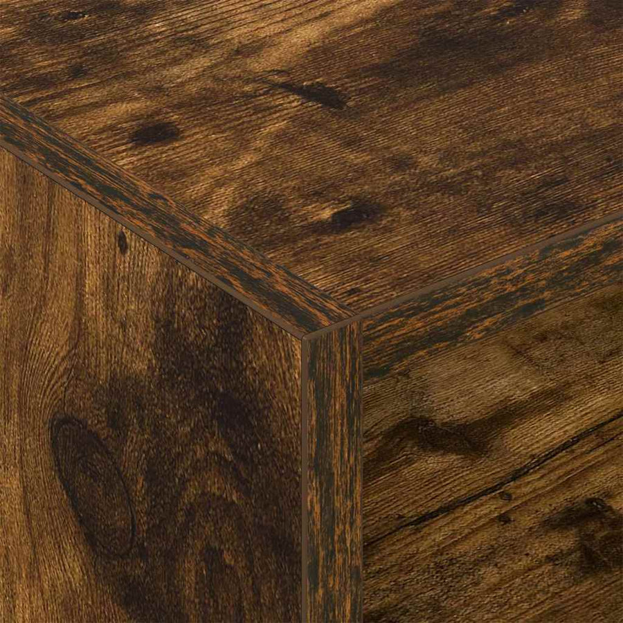 Platenkast 78.5 X 35 X 45 Cm Bewerkt Hout Gerookt eiken