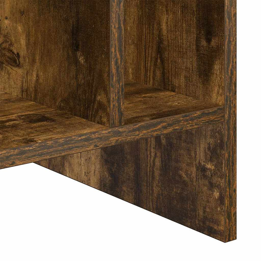 Platenkast 78.5 X 35 X 45 Cm Bewerkt Hout Gerookt eiken