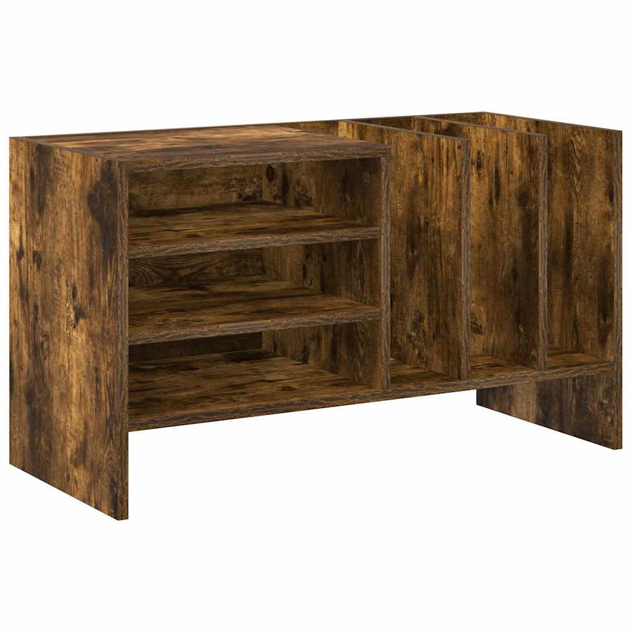 Platenkast 78.5 X 35 X 45 Cm Bewerkt Hout Gerookt eiken