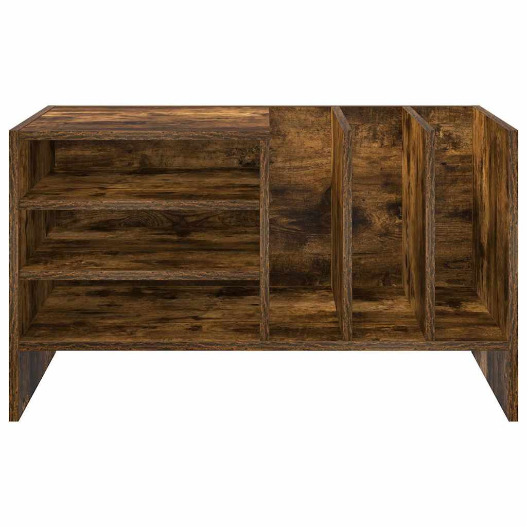 Platenkast 78.5 X 35 X 45 Cm Bewerkt Hout Gerookt eiken