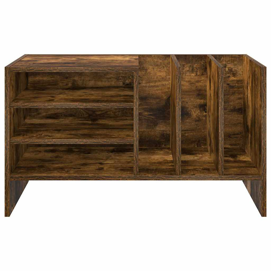 Platenkast 78.5 X 35 X 45 Cm Bewerkt Hout Gerookt eiken