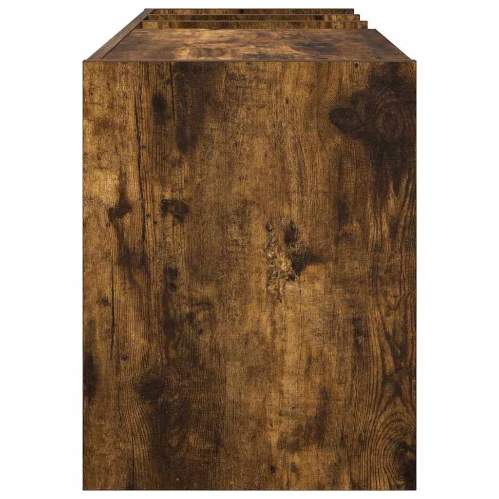 Platenkast 78.5 X 35 X 45 Cm Bewerkt Hout Gerookt eiken