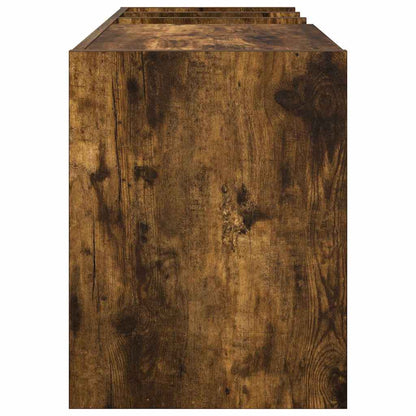 Platenkast 78.5 X 35 X 45 Cm Bewerkt Hout Gerookt eiken
