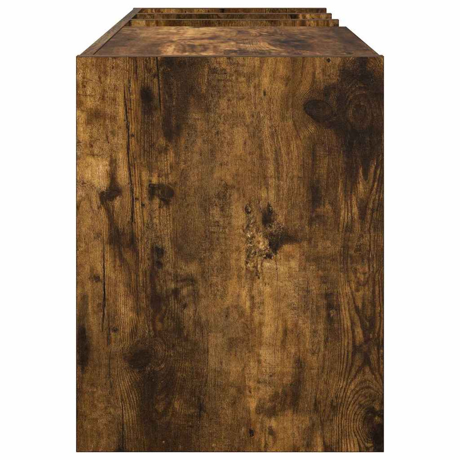 Platenkast 78.5 X 35 X 45 Cm Bewerkt Hout Gerookt eiken