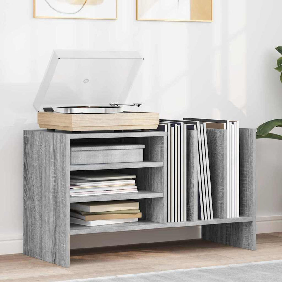 Platenkast 78.5 X 35 X 45 Cm Bewerkt Hout Grijs sonoma