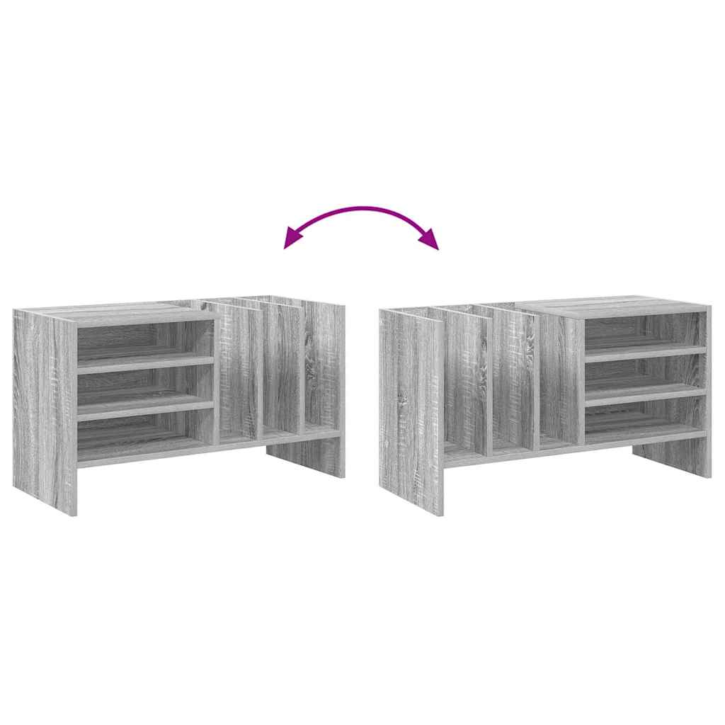 Platenkast 78.5 X 35 X 45 Cm Bewerkt Hout Grijs sonoma