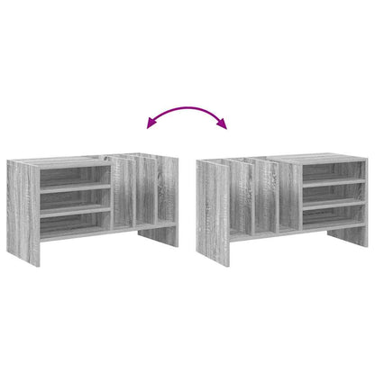 Platenkast 78.5 X 35 X 45 Cm Bewerkt Hout Grijs sonoma