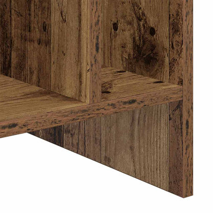 Platenkast Met Plank Oudhout 78.5 X 35 X 45 Cm Bewerkt Hout Oud hout