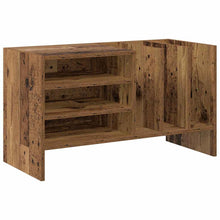 Platenkast Met Plank Oudhout 78.5 X 35 X 45 Cm Bewerkt Hout Oud hout