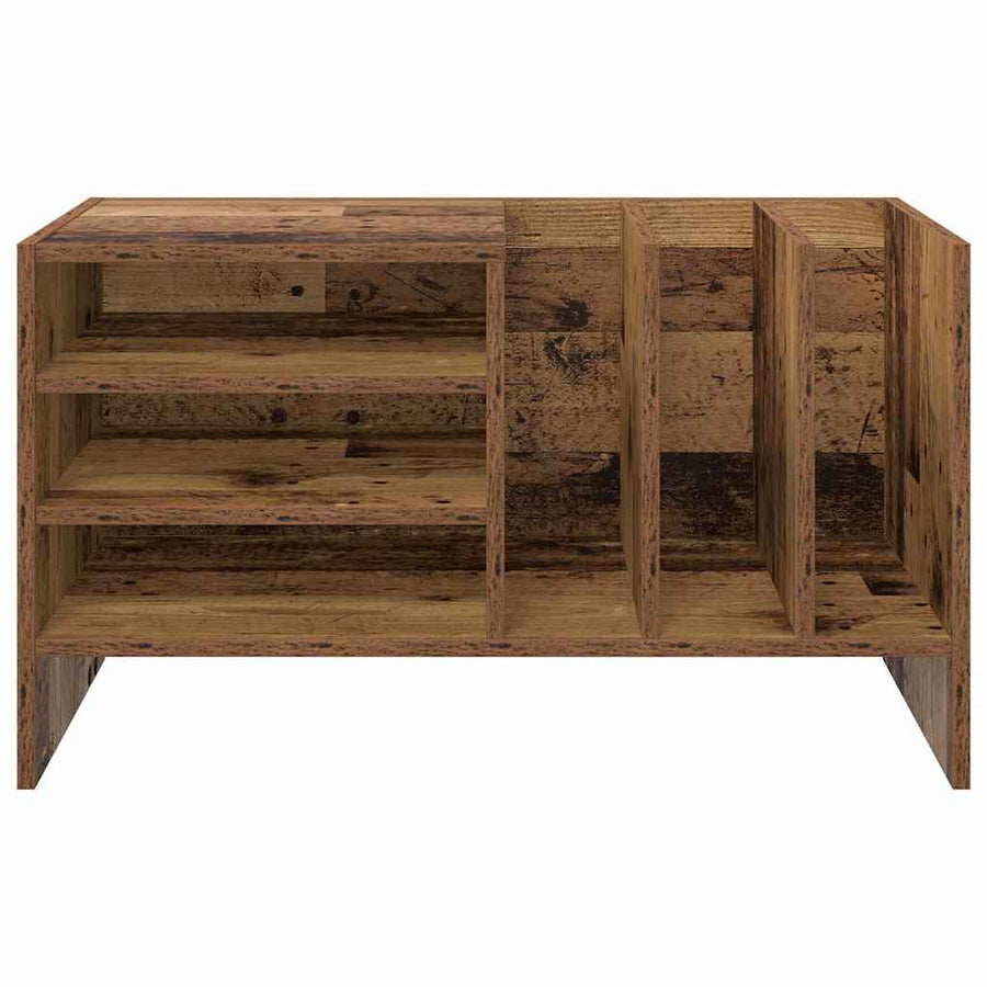 Platenkast Met Plank Oudhout 78.5 X 35 X 45 Cm Bewerkt Hout Oud hout