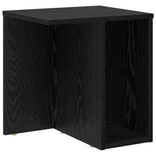 Bijzettafel Zwart Eiken 37 x 32 x 40 cm Bewerkt hout