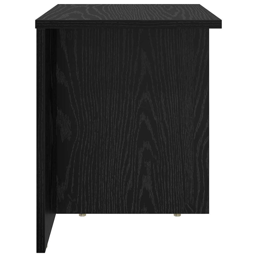 Bijzettafel Zwart Eiken 37 x 32 x 40 cm Bewerkt hout