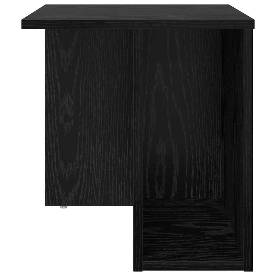 Bijzettafel 2 pcs Zwart Eiken 37 x 32 x 40 cm Bewerkt hout