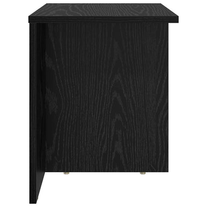 Bijzettafel 2 pcs Zwart Eiken 37 x 32 x 40 cm Bewerkt hout