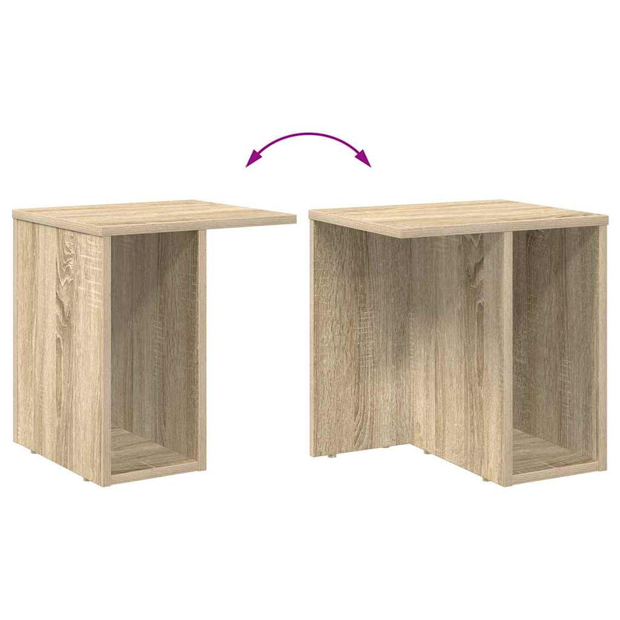 Bijzettafel Sonoma Eiken 37 x 32 x 40 cm Bewerkt hout