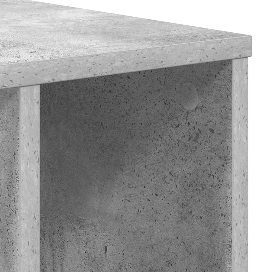 Bijzettafel Beton Grijs 37 x 32 x 40 cm Bewerkt hout
