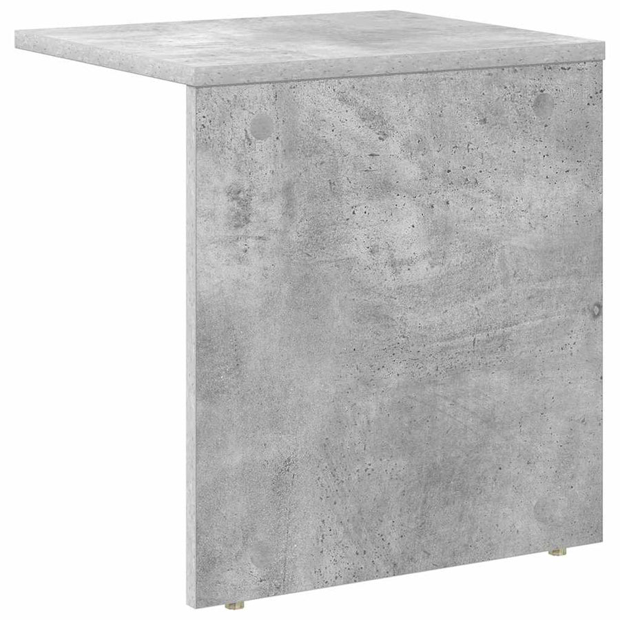Bijzettafel Beton Grijs 37 x 32 x 40 cm Bewerkt hout