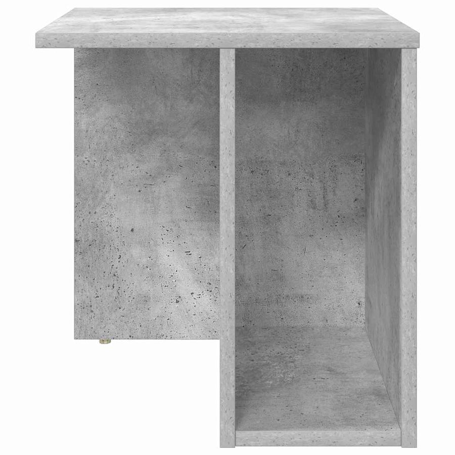 Bijzettafel Beton Grijs 37 x 32 x 40 cm Bewerkt hout
