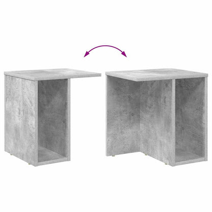 Bijzettafel Beton Grijs 37 x 32 x 40 cm Bewerkt hout