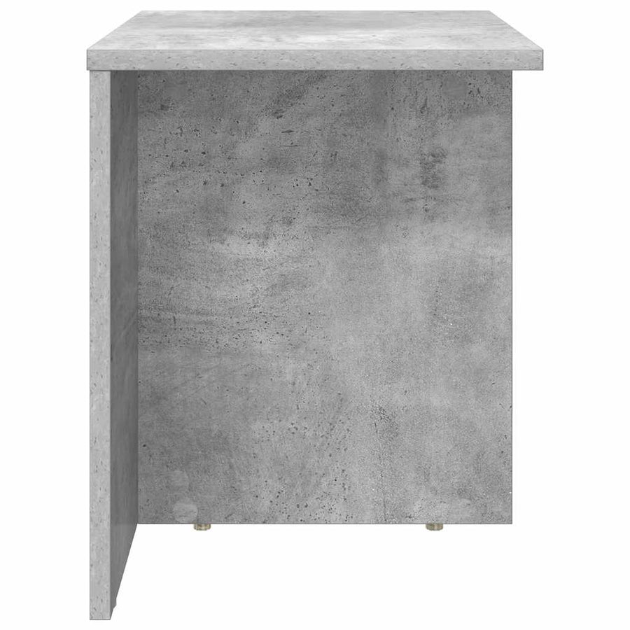 Bijzettafel Beton Grijs 37 x 32 x 40 cm Bewerkt hout
