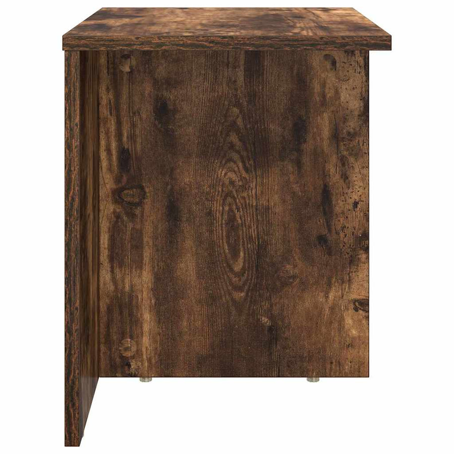 Bijzettafel Gerookt eiken 37 x 32 x 40 cm Bewerkt hout