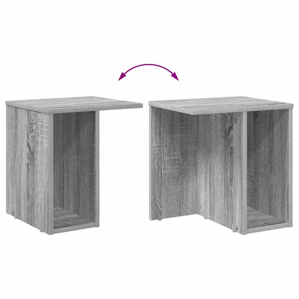 Bijzettafel Grijs Sonoma 37 x 32 x 40 cm Bewerkt hout
