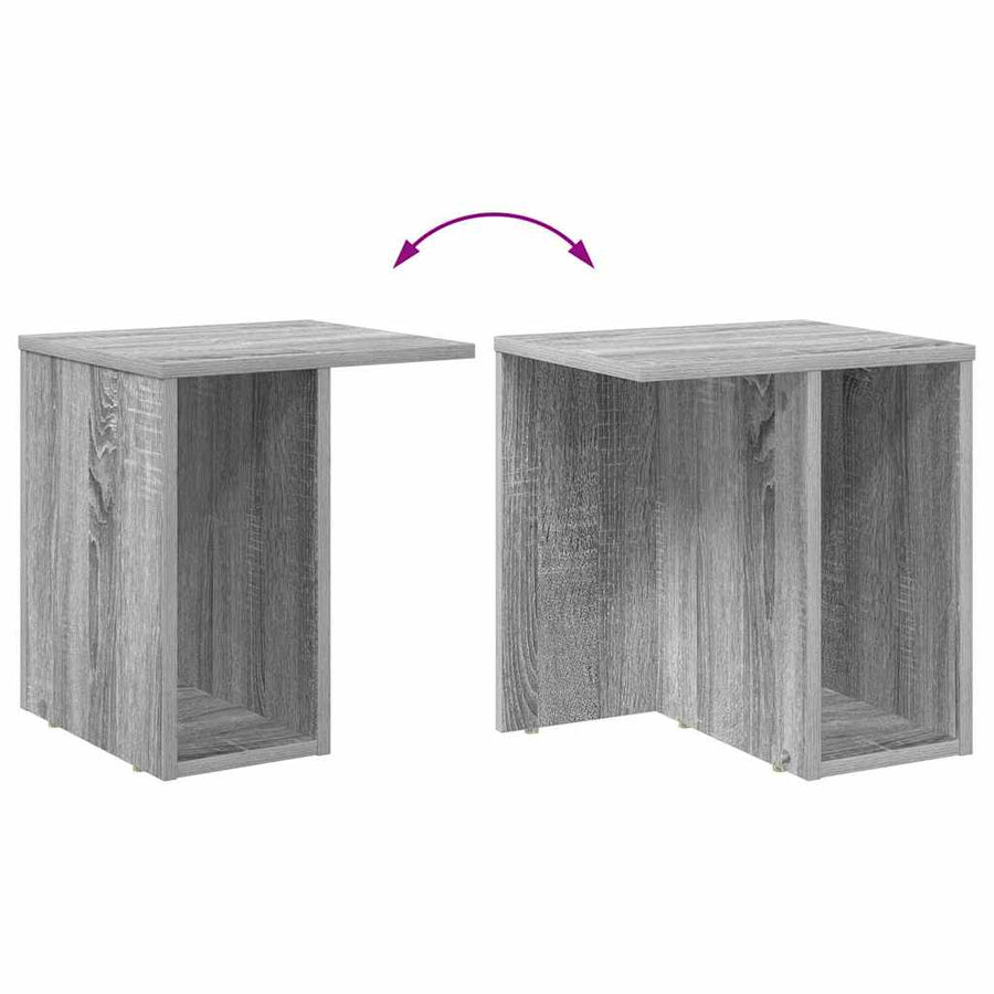 Bijzettafel Grijs Sonoma 37 x 32 x 40 cm Bewerkt hout