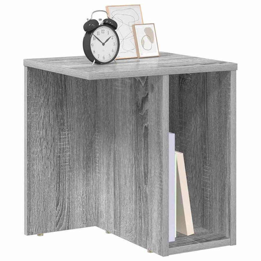 Bijzettafel Grijs Sonoma 37 x 32 x 40 cm Bewerkt hout